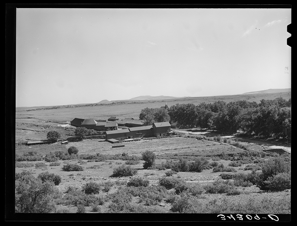 Large Spanish-American farm specializing in fruits. Mora River Valley near Mora, New Mexico