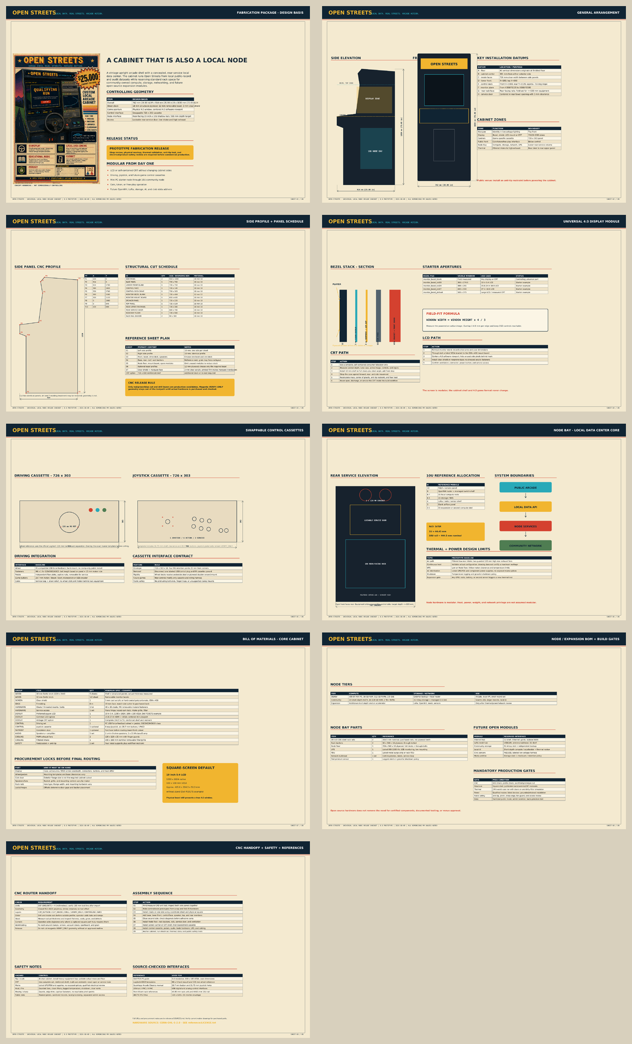 Preview of all nine fabrication drawing sheets